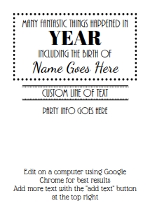 Flashback Invitation 5x7 (black): Flashback Invitation 5x7 (black)