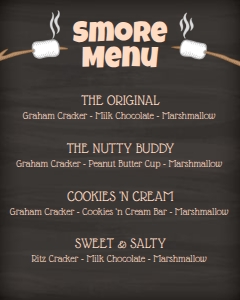 Custom Smore Sign 16x20 (chalk color): Custom Smore Sign 16x20 (chalk color)