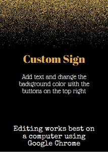 Custom Glitter 5x7 Portrait design preview