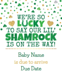 Shamrock on the Way St Patrick's Day 16x20 (white background) design preview