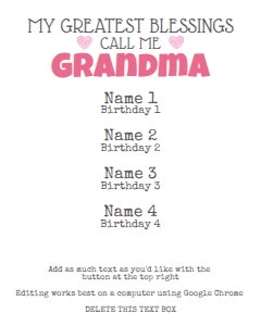 My Greatest Blessings Grandchildren Sign 16x20 (white) design preview