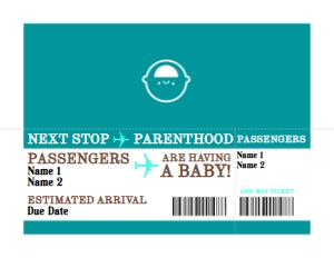 Pregnancy Announcement Boarding Pass 8.5x11 (Next Stop Parenthood): Pregnancy Announcement Boarding Pass 8.5x11 (Next Stop Parenthood)