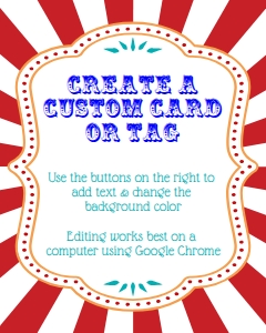 Custom Carnival Card 4x5 Portrait: Custom Carnival Card 4x5 Portrait