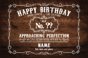 Happy Birthday (Vintage Better with Age) 24x36 Landscape (DrkBrnWd): Happy Birthday (Vintage Better with Age) 24x36 Landscape (DrkBrnWd)