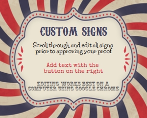 Vintage Carnival/Circus 16x20 Landscape (up to 10 signs): Vintage Carnival/Circus 16x20 Landscape (up to 10 signs)