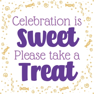 Celebration is Sweet Treat 2.5x2.5 Tag: Celebration is Sweet Treat 2.5x2.5 Tag