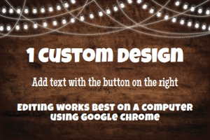 Lights on Dark Brown Rustic Wood Style 24x36 Landscape Sign (custom choose text): Lights on Dark Brown Rustic Wood Style 24x36 Landscape Sign (custom choose text)