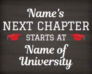 Graduation Sign - Next Chapter 16x20 (chalk color): Graduation Sign - Next Chapter 16x20 (chalk color)