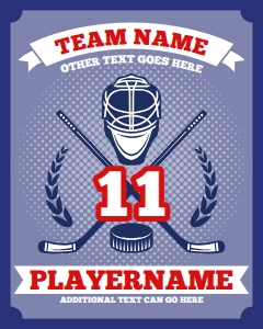 Hockey Player Sign 16x20 Portrait: Hockey Player Sign 16x20 Portrait