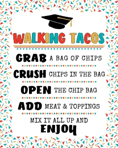 Walking Tacos Graduation 16x20 CONFETTI: Walking Tacos Graduation 16x20 CONFETTI