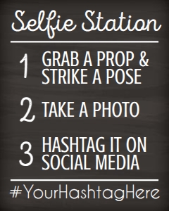 Selfie Station 16x20 Portrait Chalk (all custom text) design preview