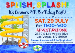 Water Park Watercolor design preview