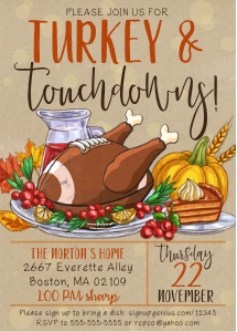 Turkey & Touchdowns design preview