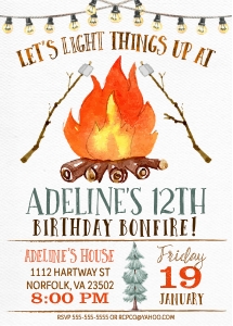 Bonfire Watercolor design preview