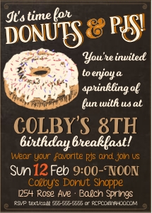 Donuts & PJs Chalk design preview