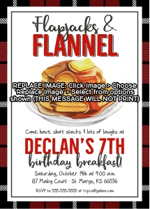 Flapjacks & Flannel design preview