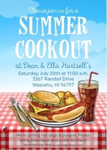 Summer Cookout design preview