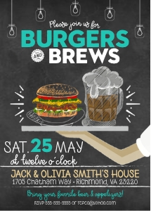 Burgers & Brews Chalk design preview