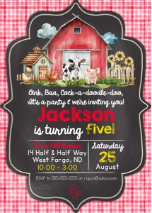 Gingham Farm Red design preview
