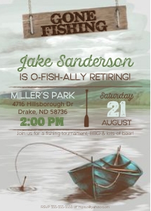 Fishing Boat Retirement Watercolor design preview