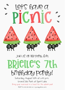 Ant Picnic Watermelon design preview