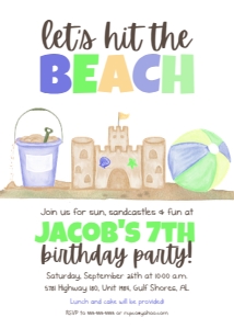 Beach Sandcastles Periwinkle Green: Beach Sandcastles