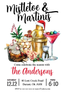 Mistletoe & Martinis design preview