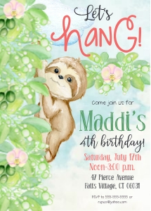 Sloth Watercolor design preview