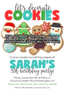 Christmas Cookie Decorating White: Christmas Cookie Decorating Bday