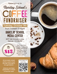 Fundraiser Coffee QR design preview
