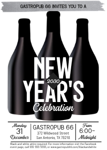 NYE Black Bottles design preview