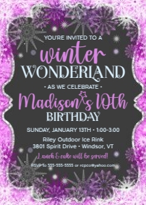 Frozen Winter Wonderland Magenta: Frozen Winter Wonderland