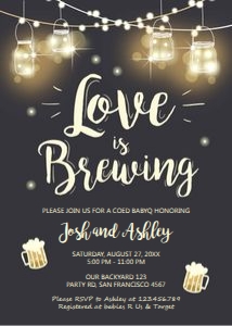 Baby Shower Love is Brewing Black design preview