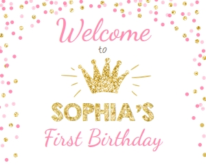 Welcome Sign Princess Horizontal design preview