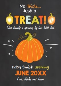 Pregnancy Announcement Pumpkin Halloween v1 design preview