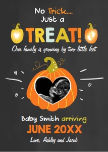 Pregnancy Announcement Pumpkin Halloween v3 design preview