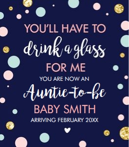 Pregnancy Announcement Confetti Wine design preview
