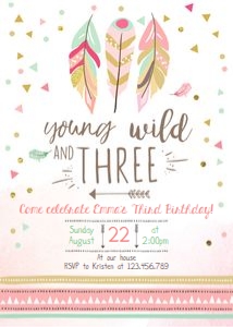 Birthday Invitation Wild Three design preview