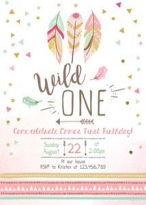 Birthday Invitation Wild One design preview