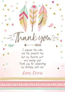 Thank you Card Wild White design preview