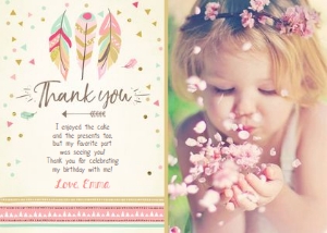 Thank you Card Wild Three v2 - With photo design preview