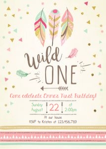 Birthday Invitation Wild One v2 design preview