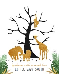 Guestbook Wild One design preview