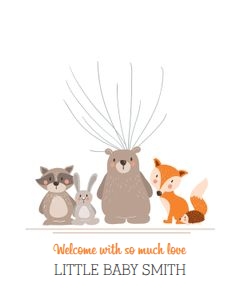 Guestbook Woodland Animals design preview