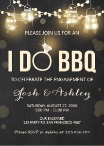 Engagement Party I Do BBQ Chalk design preview