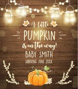 Wine Bottle label Pumpkin design preview