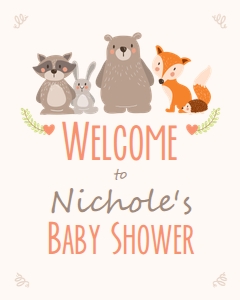 Welcome Sign Woodland V1 design preview