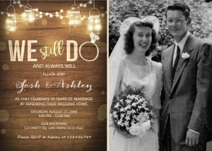 Wedding Anniversary Invitation We Still Do with photo design preview