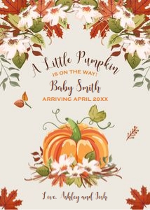Pregnancy Reveal Little Pumpkin Grey design preview