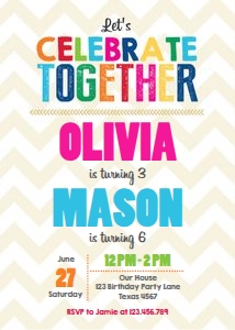 Birthday Twin Celebrate Together Yellow Stripes Unisex design preview